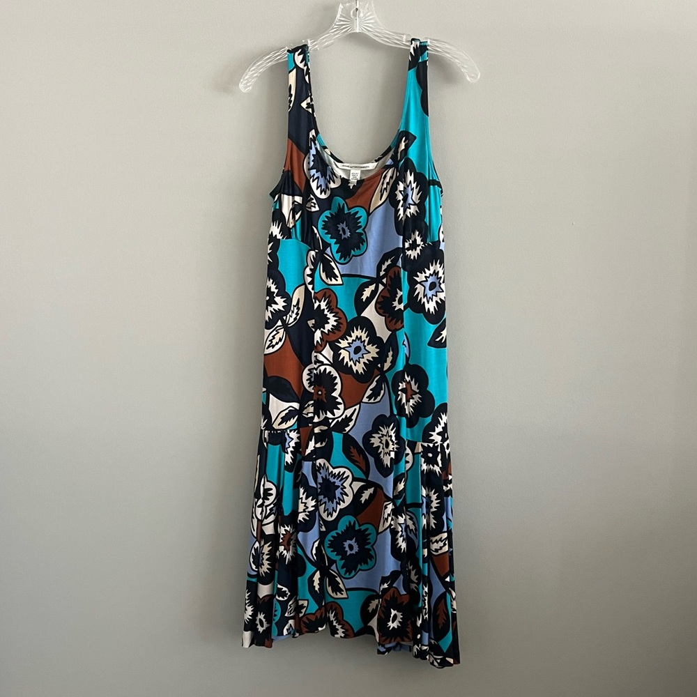 Diane Von Furstenberg Uma Floral Silk Dress Women's 10